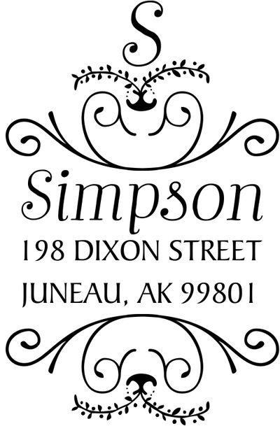 Simpson Ornamental Address Stamp