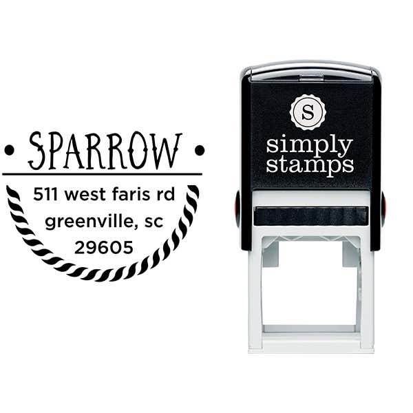 Sparrow Nautical Address Stamp Body and Design