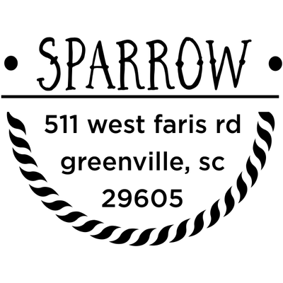 Sparrow Nautical Address Stamp