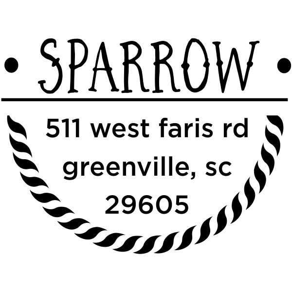 Sparrow Nautical Address Stamp