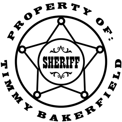 Property of Sheriff Badge Rubber Stamp