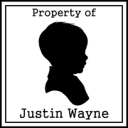 Boy Silhouette Personalized Rubber Stamp