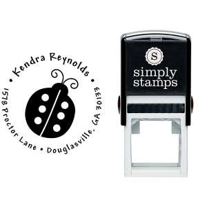 Ladybug Return Address Stamp Body and Design