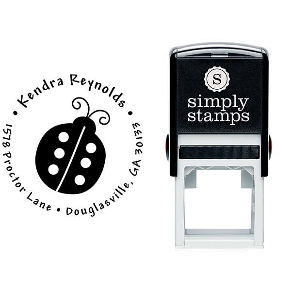 Ladybug Return Address Stamp Body and Design