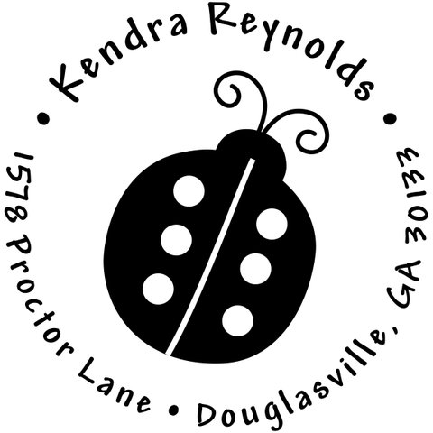 Lady Bug Return Address Stamp