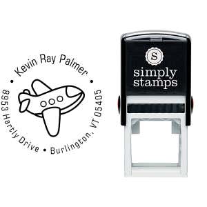 Toy Plane Return Address Stamp Body and Design
