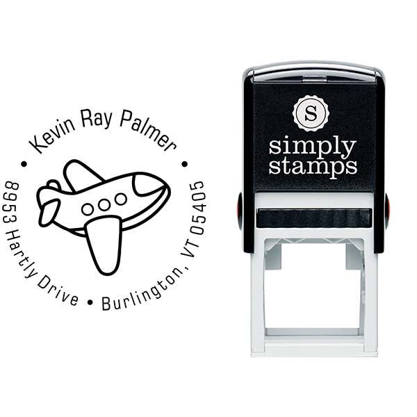 Toy Plane Return Address Stamp Body and Design