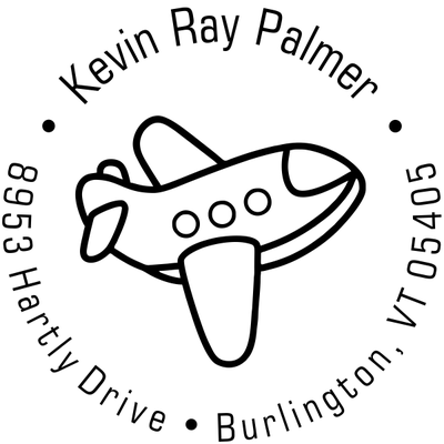Toy Plane Return Address Stamp