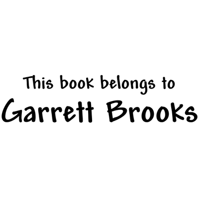 This book belongs Kids Style Stamp