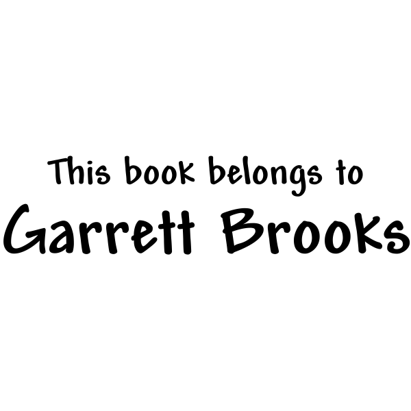 This book belongs Kids Style Stamp
