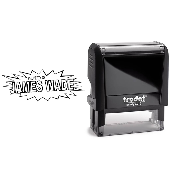 Superhero Property of Name Stamp Body and Design