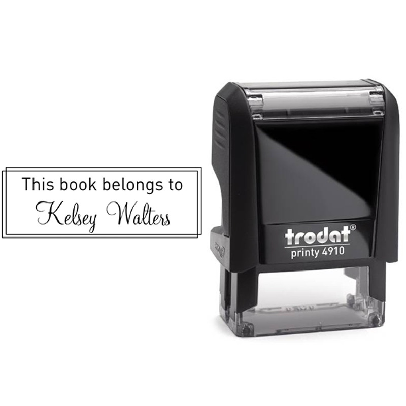 This Book Belongs Bordered Stamp Body and Design