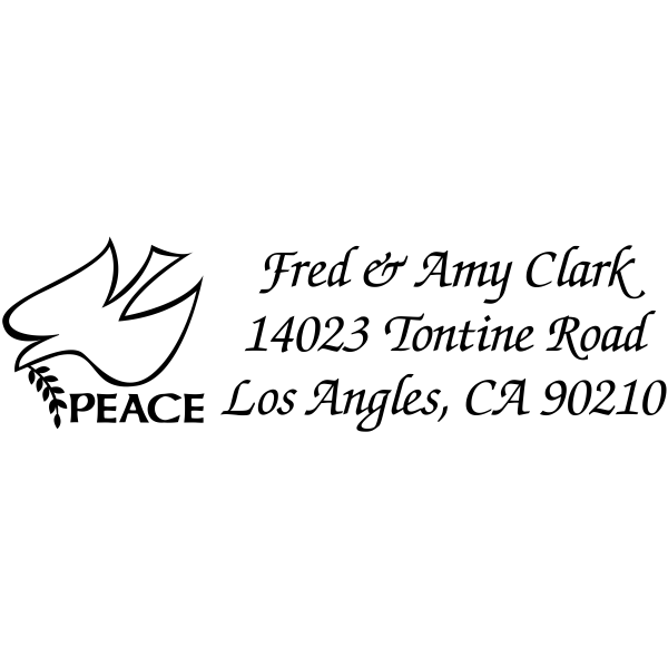 Peace Address Stamp