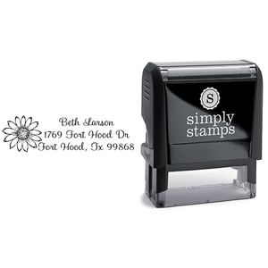 Flower Address Stamp Body and Design
