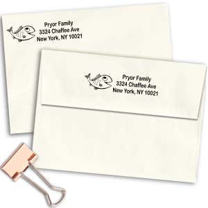Big Fish Address Stamp Imprint Example