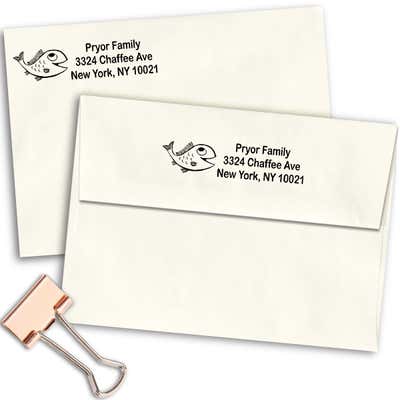 Big Fish Address Stamp - alternate view