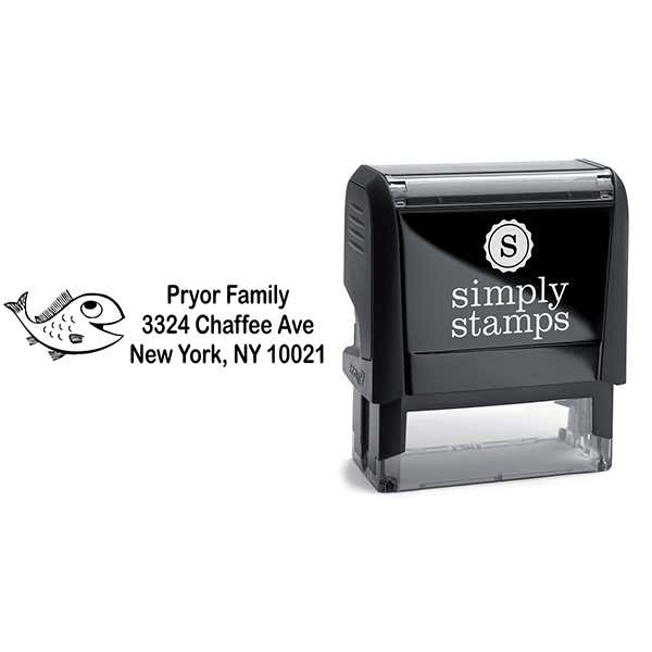 Big Fish Address Stamp Body and Design