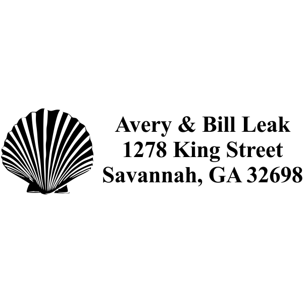shell rubber address stamp