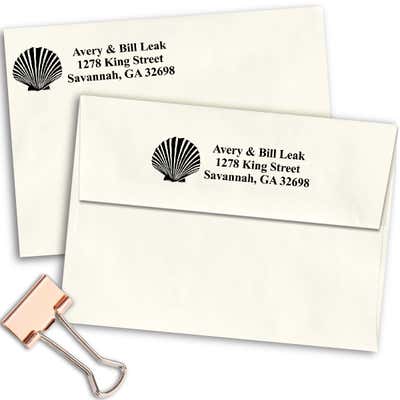 Shell Address Stamp - alternate view