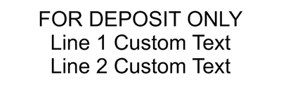 3 Line For Deposit Only Stamp - alternate view