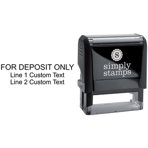 3 Line Deposit Only Stamp Body and Design