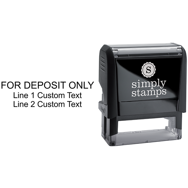 3 Line Deposit Only Stamp Body and Design
