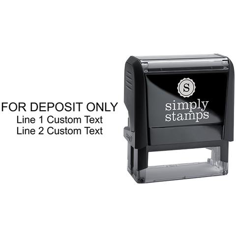 3 Line For Deposit Only Stamp