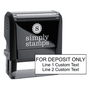 3 Line Deposit Only Stamp