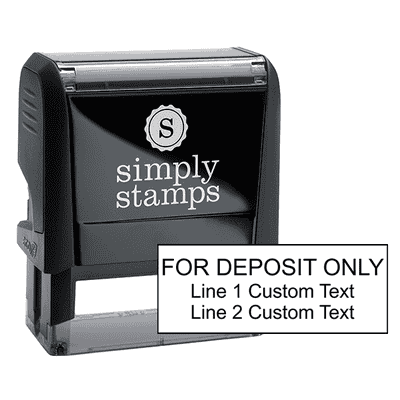 3 Line Deposit Only Stamp
