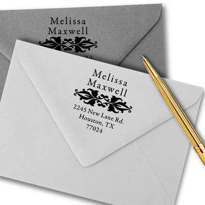 Floral Decor Round Stamp - alternate view