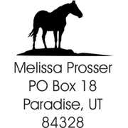 Horse Square Stamp