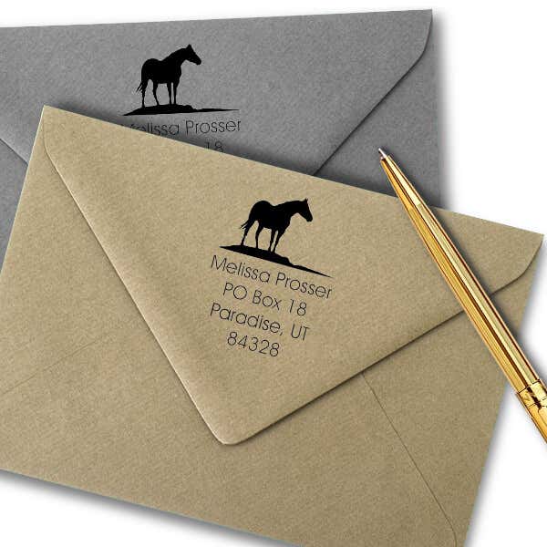 Horse Square Stamp Imprint Example