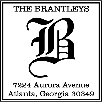 Square Letter Address Stamp