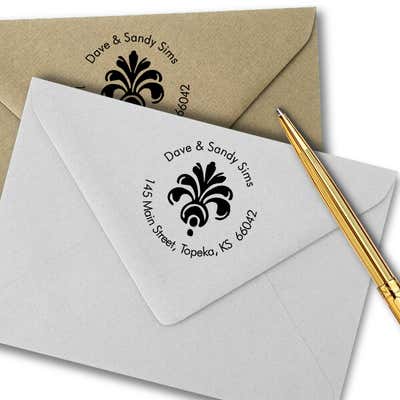 Feather Address Stamp - alternate view