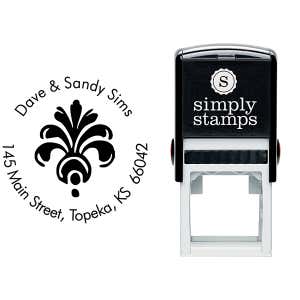 Feather Address Stamp Body and Design