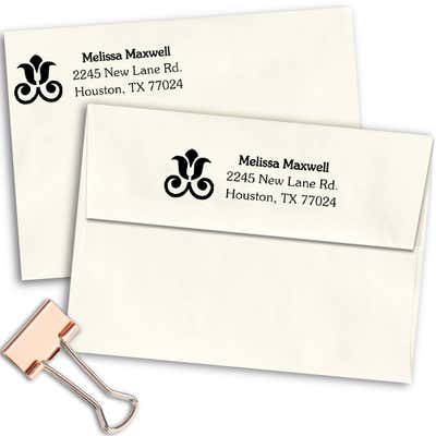 Rose Decor Address Stamp - alternate view