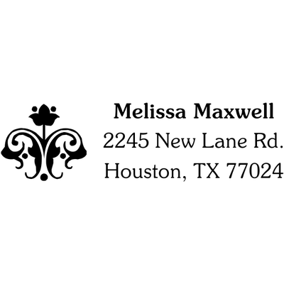 Flower Ornament Address Stamp