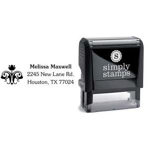 Flower Ornament Address Stamp Body and Design