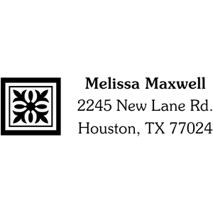 Deco Square Address Stamp Rubber Stamps