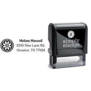 Deco Circle Address Stamp Body and Design