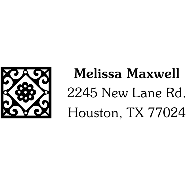 Deco Style Tile Fancy Address Stamp