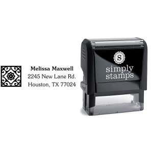 Deco Tile Address Stamp Body and Design