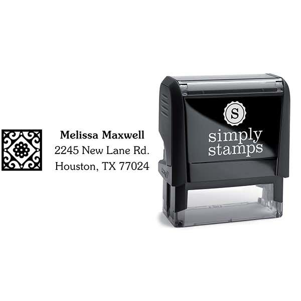 Deco Tile Address Stamp Body and Design