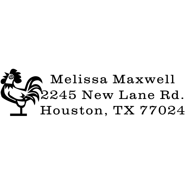 Rooster Address Stamp