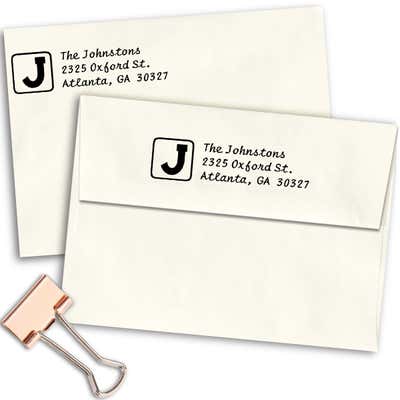 Block Letter Address Stamp - alternate view