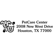 Cat Dog Paws Pet Return Address Stamp