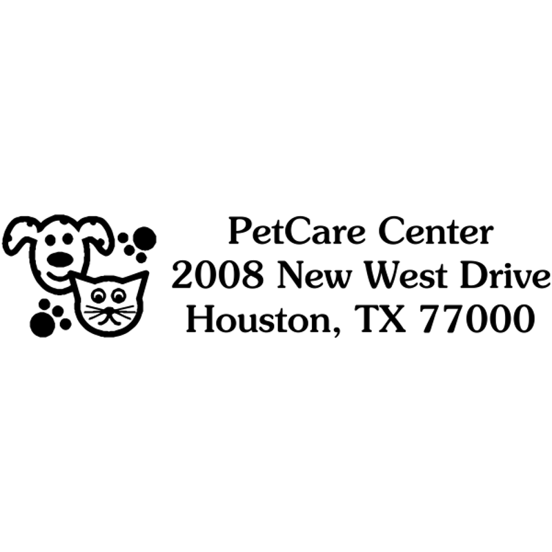 dog & cat address stamp custom design