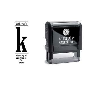 Vertical Lowercase Address Stamp Body and Design