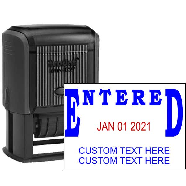 Entered Custom Date Stamp
