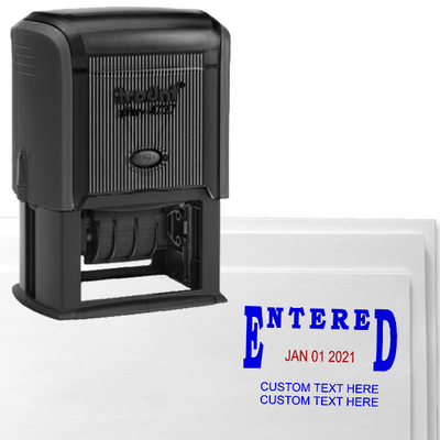 Entered Custom Date Stamp - alternate view